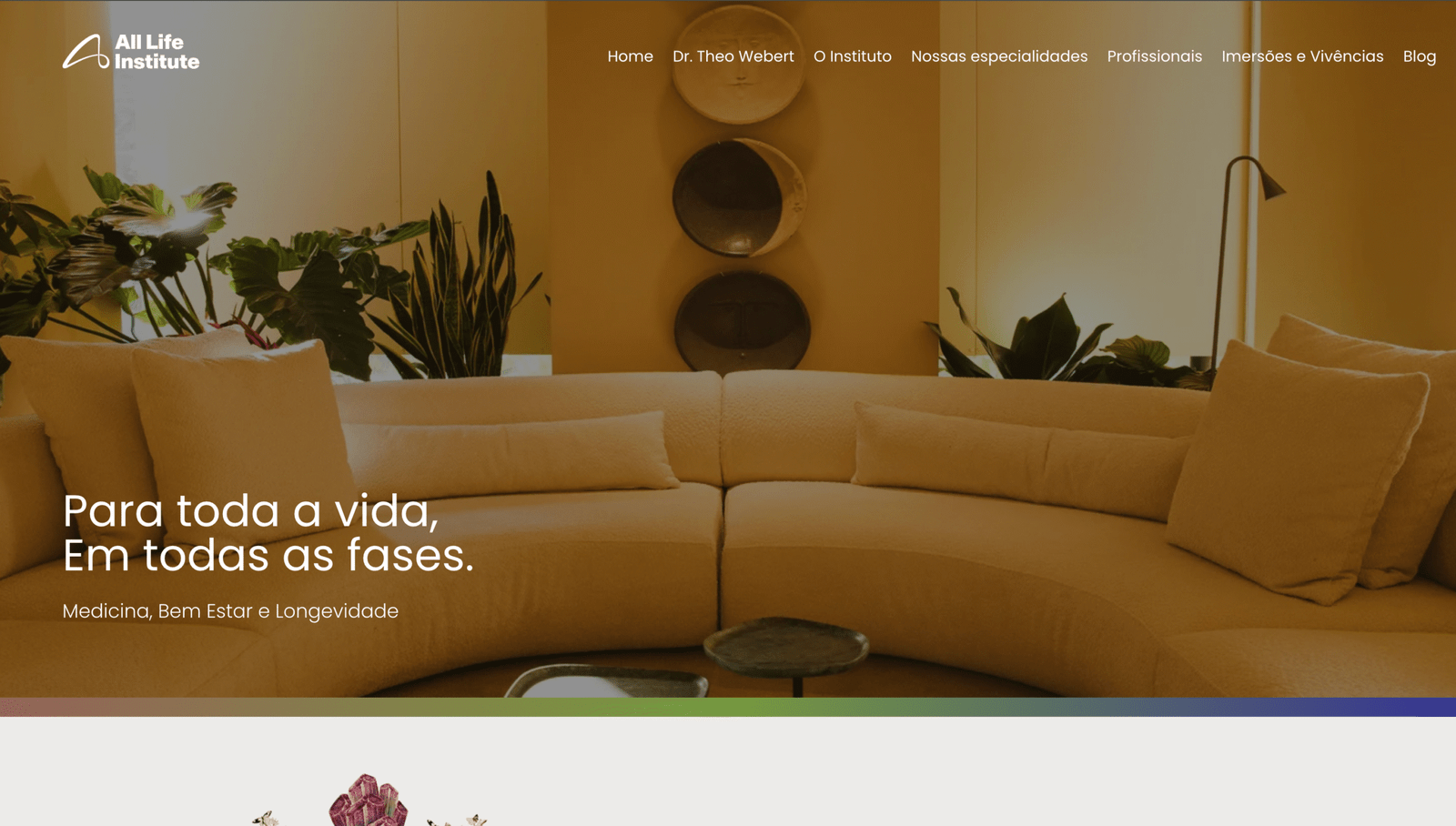 Site institucional para instituto de saúde – All Life.