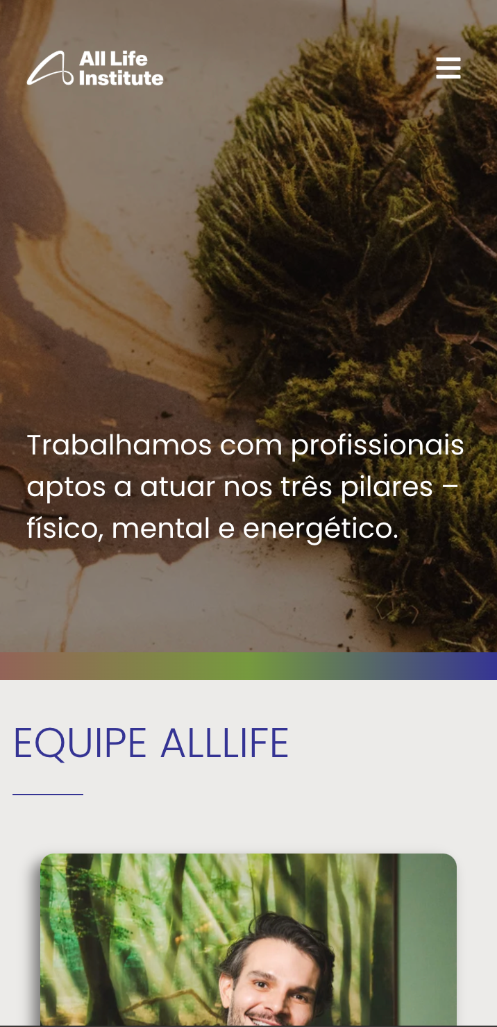 Site institucional para instituto de saúde – All Life.
